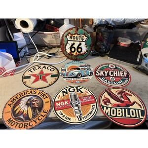 Vintage Style Gasoline Garage Metal Sign Lot 7 styles Gas Pump Signs